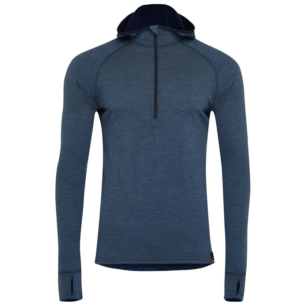 Isobaa mens merino 200 zip neck hoodie best sale