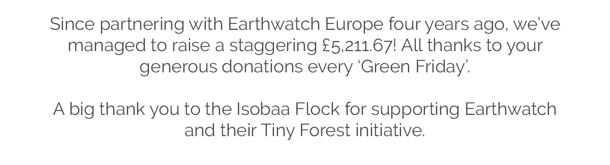 Thank you to the Isobaa Flock for their support towards Earthwatch and their Tiny Forest initiative