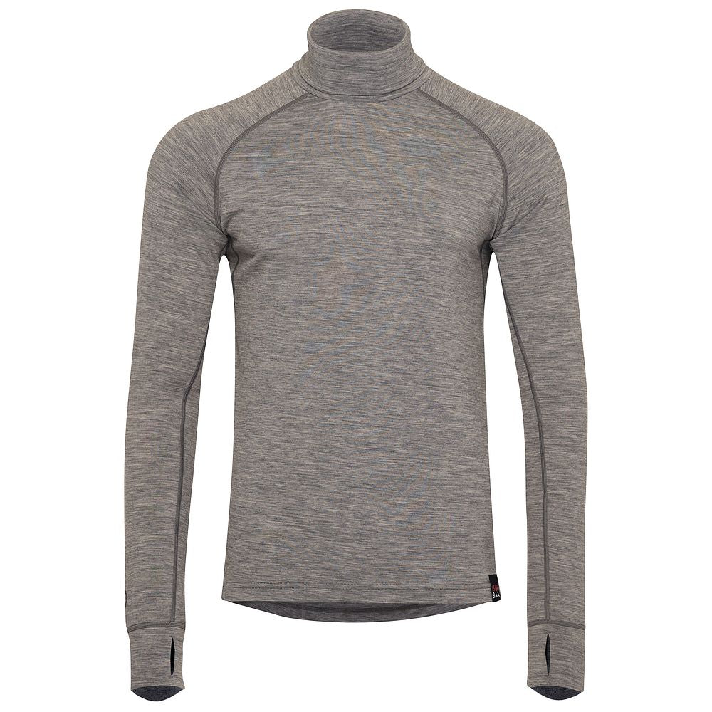 Isobaa | Mens 160 Merino Active Roll Neck (Charcoal Melange) | Embrace the chill in style with our Men's 160 Merino Active Roll Neck, crafted from 160g 18.5 micron superfine merino wool