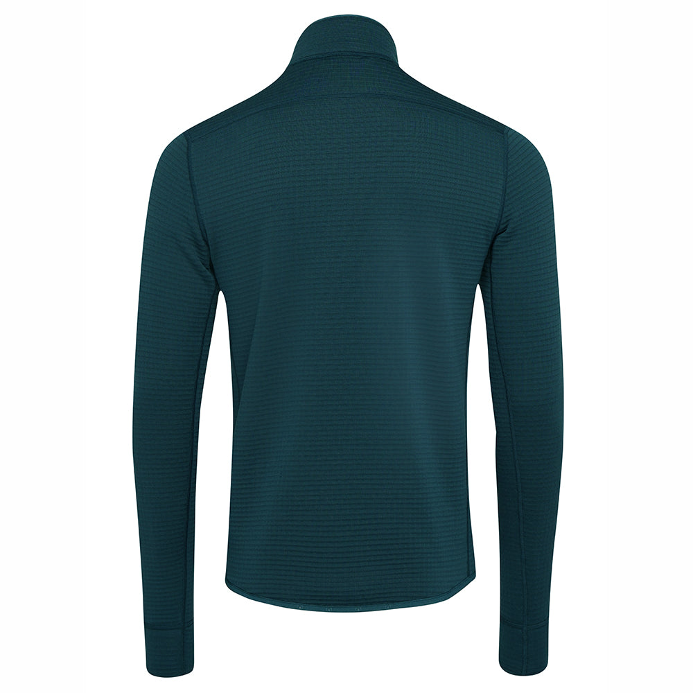 Isobaa | Mens 260 Merino Blend Grid Fleece (Petrol) | Stay warm and comfortable during your cold-weather activities with the 260 Merino Blend Grid Fleece Half Zip