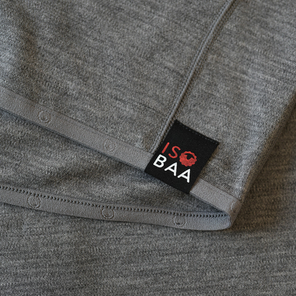 Isobaa | Mens 320 Merino Full Zip (Charcoal/Orange) | Step into a new level of comfort and versatility with our 320 Merino Full Zip Jacket