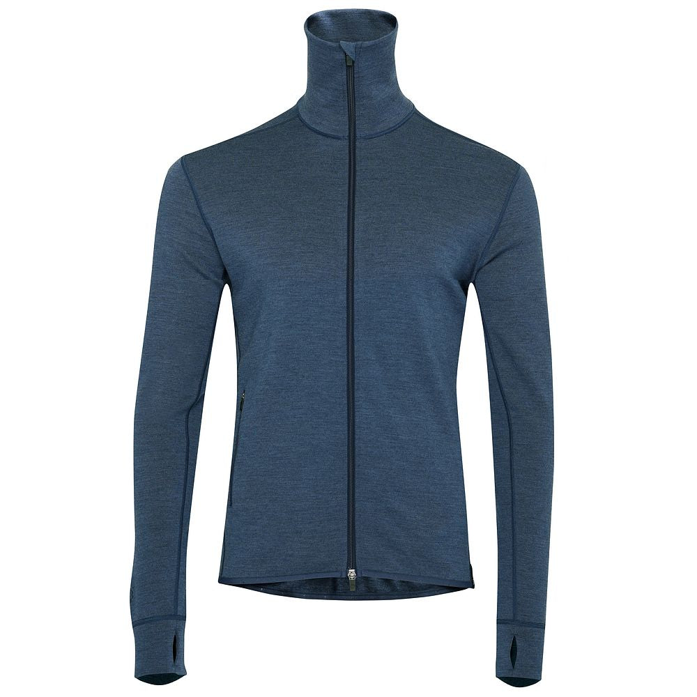 Isobaa | Mens 320 Merino Full Zip (Denim/Navy) | Step into a new level of comfort and versatility with our 320 Merino Full Zip Jacket