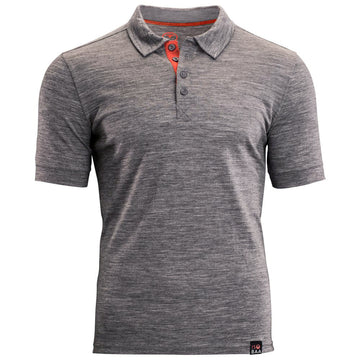 Mens Merino 180 Short Sleeve Polo Shirt (Charcoal)