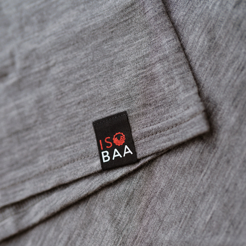 Isobaa |Mens Merino 180 Short Sleeve Polo Shirt (Plain Charcoal) | The ultimate Merino wool polo – perfect for weekend hikes, bike commutes, post-adventure coffee stops, office days, and everything in-between.