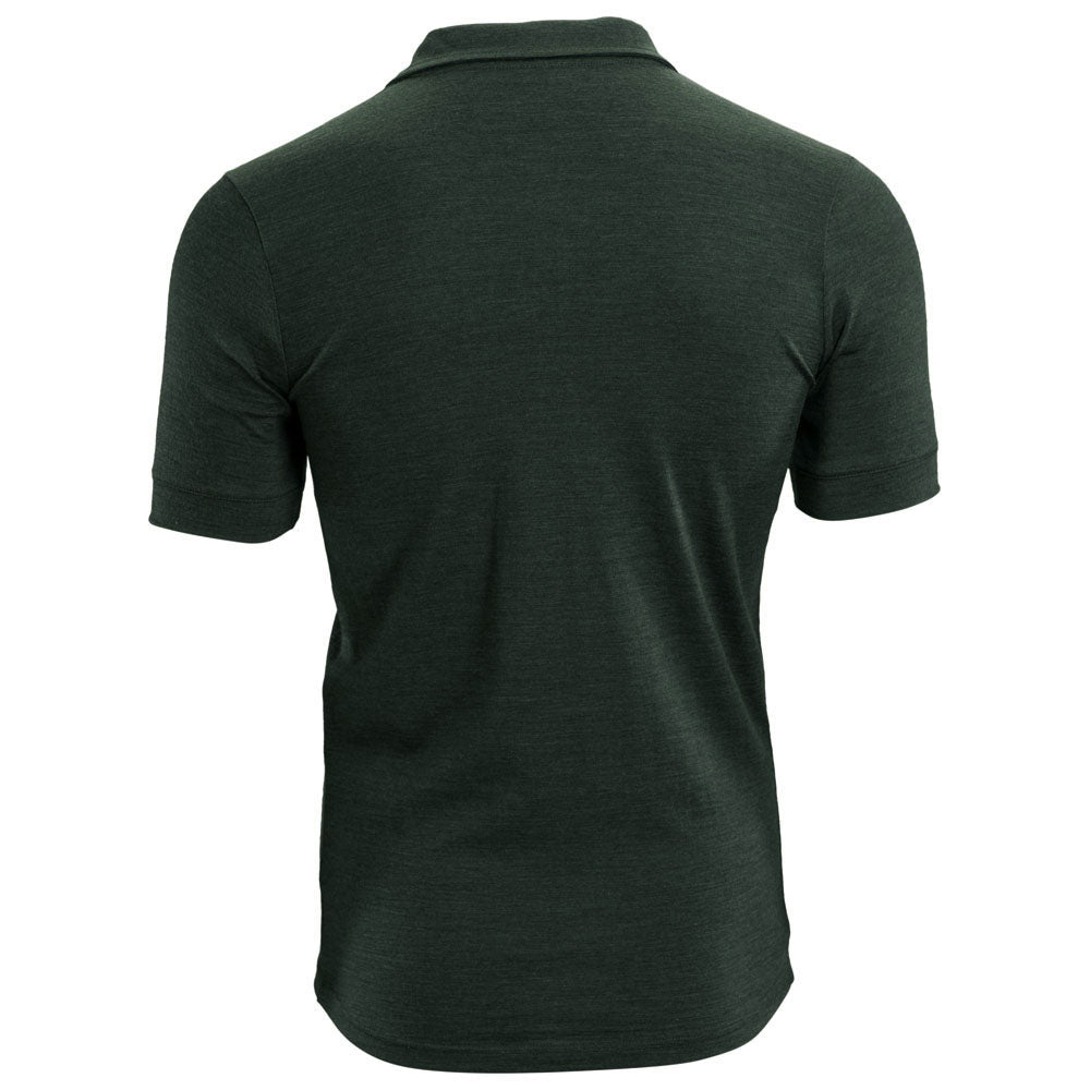 Isobaa |Mens Merino 180 Short Sleeve Polo Shirt (Plain Forest) | The ultimate Merino wool polo – perfect for weekend hikes, bike commutes, post-adventure coffee stops, office days, and everything in-between.