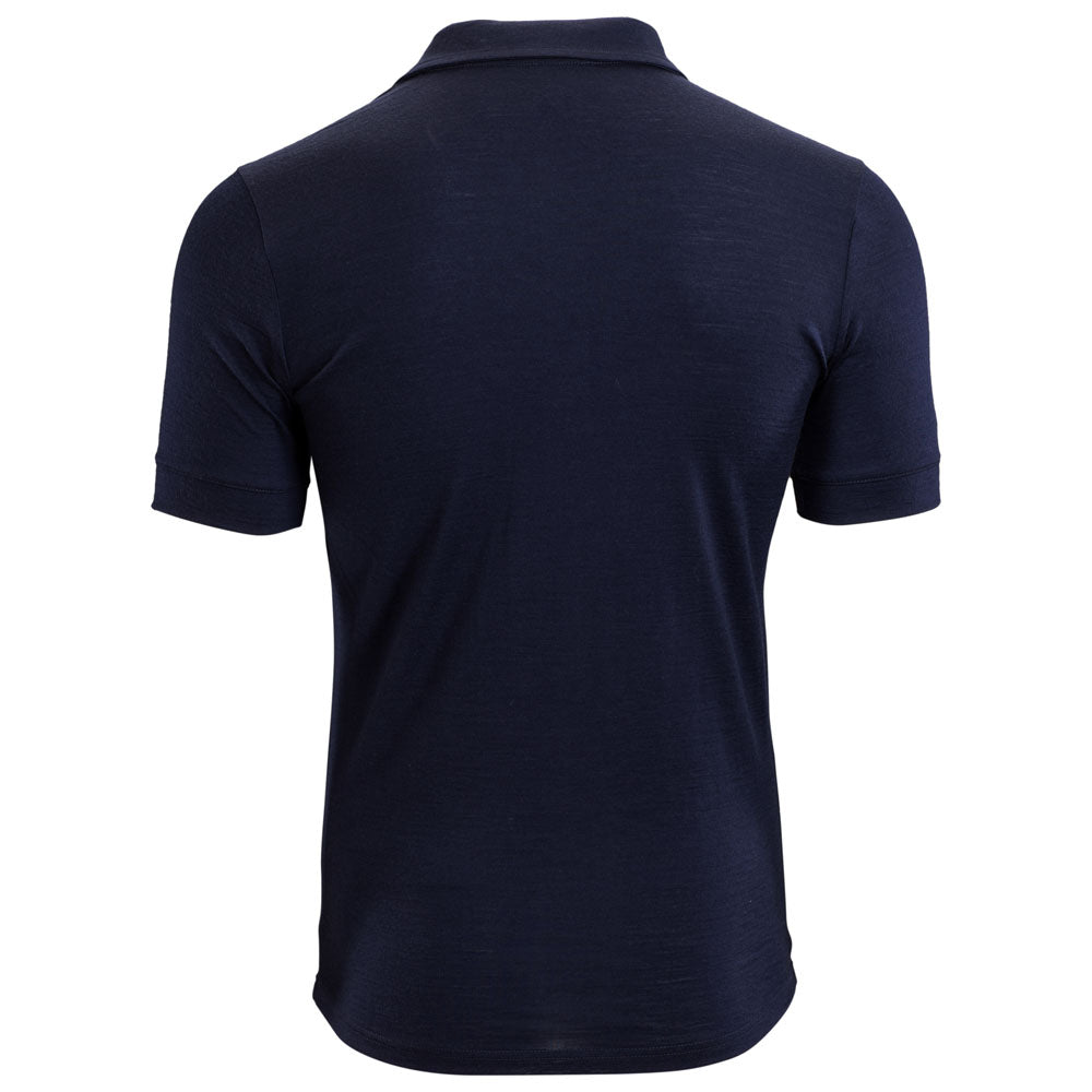 Isobaa |Mens Merino 180 Short Sleeve Polo Shirt (Plain Navy) | The ultimate Merino wool polo – perfect for weekend hikes, bike commutes, post-adventure coffee stops, office days, and everything in-between.