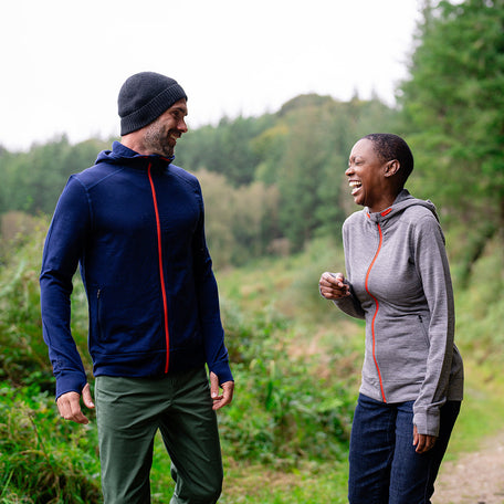 Isobaa | Mens Merino 260 Casual Hoodie (Navy) | The best in warmth and versatility: Isobaa 260gm midweight Merino wool hoodie.