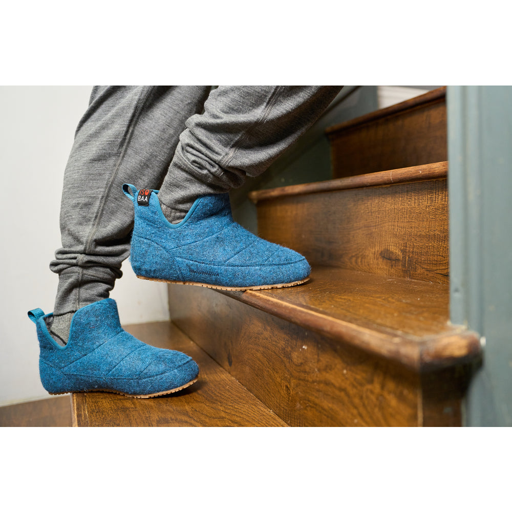 Isobaa | Merino Blend Slipper Boots (Petrol) | Relax in comfort in an optimal blend of merino & polyester, offering both cosy warmth and lasting durability.