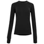 Womens 160 Merino Active Long Sleeve Crew (Black)