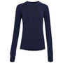 Womens 160 Merino Active Long Sleeve Crew (Navy)