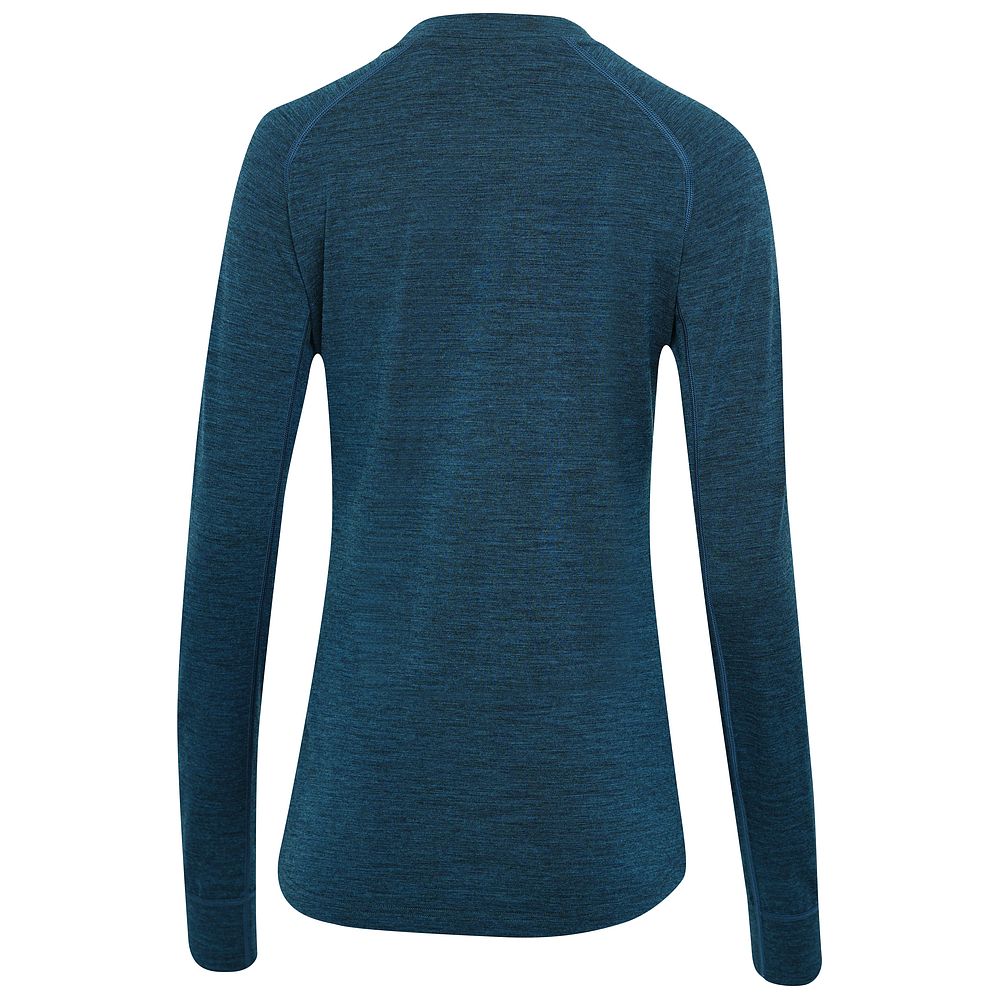 Isobaa | Womens 160 Merino Active Long Sleeve Crew (Petrol) | Elevate your active wardrobe with our Women's 160 Merino Active Long Sleeve Crew, expertly crafted from 160g 18.5 micron superfine merino wool