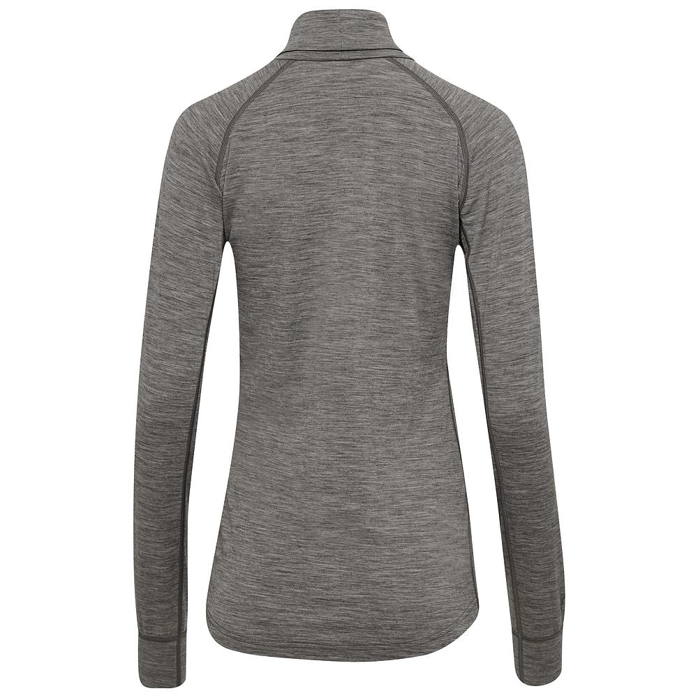 Isobaa | Womens 160 Merino Active Roll Neck (Charcoal Melange) | Embrace the chill in style with our Women's 160 Merino Active Roll Neck, crafted from 160g 18.5 micron superfine merino wool