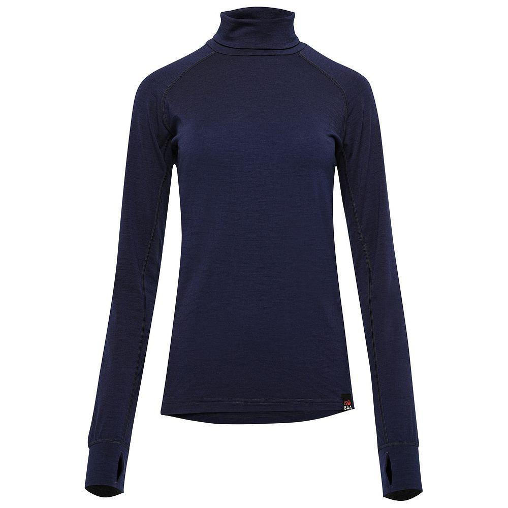 Isobaa | Womens 160 Merino Active Roll Neck (Navy) | Embrace the chill in style with our Women's 160 Merino Active Roll Neck, crafted from 160g 18.5 micron superfine merino wool