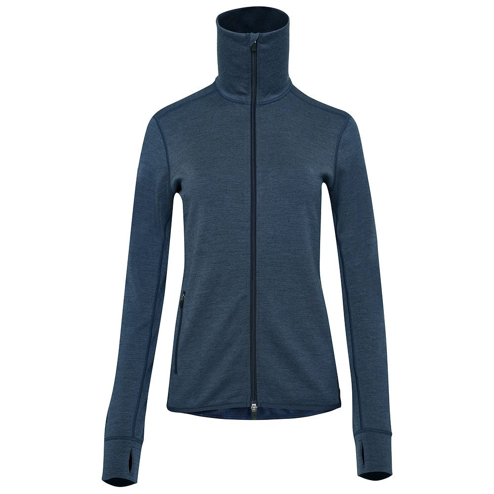 Isobaa | Womens 320 Merino Full Zip (Denim/Navy) | Step into a new level of comfort and versatility with our 320 Merino Full Zip Jacket