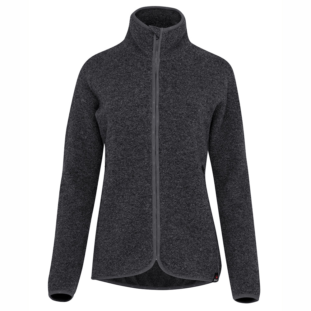 Isobaa | Womens 420 Merino Blend Borg Fleece (Smoke) | Made from superfine 260gm loop back Merino, this mid-weight sweatshirt is ideal for throwing on after a run or just relaxing in at the weekend, a true wardrobe staple