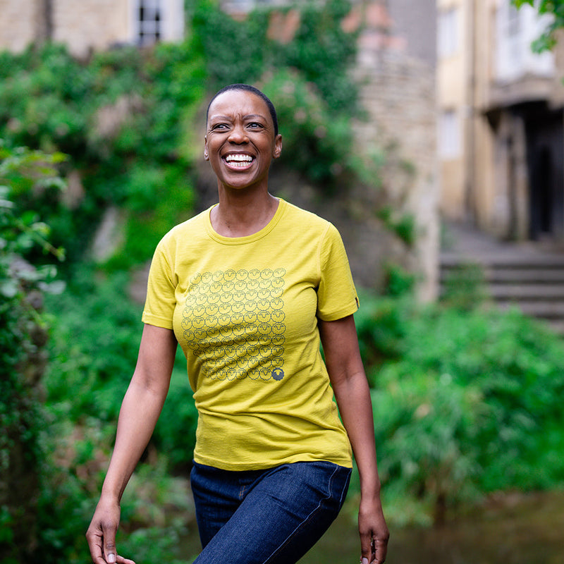 Isobaa | Womens Merino 150 Odd One Out Tee (Lime/Smoke) | Gear up for everyday adventures, big and small, with Isobaa's superfine Merino Tee.