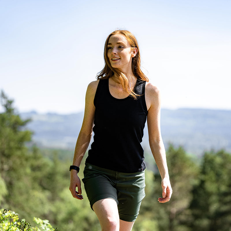 Isobaa | Womens Merino 150 Vest (Black) | Be ready for any adventure with Isobaa's superfine Merino sleeveless Vest.