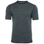 Mens Merino 150 Short Sleeve Crew (Stripe Petrol/Charcoal)