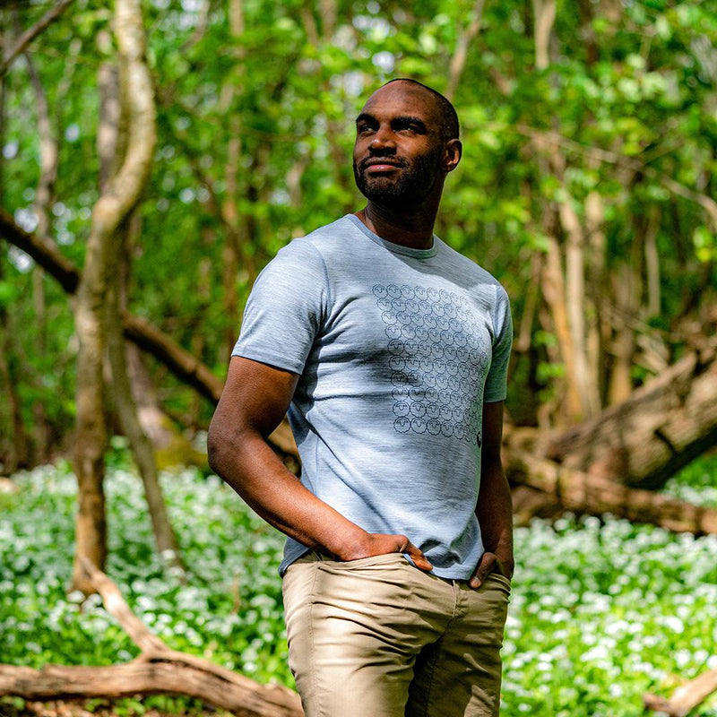 Isobaa | Mens Merino 150 Odd One Out Tee (Sky) | Gear up for everyday adventures, big and small, with Isobaa's superfine Merino Tee.