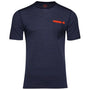 Mens Merino 150 Pocket Tee (Mini Stripe Navy/Denim)