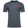 Mens Merino 150 Pocket Tee (Mini Stripe Petrol/Charcoal)