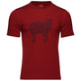 Mens Merino 150 Sheep Tee (Red)