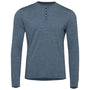 Mens Merino Blend 160 PJ Henley (Ocean Melange)