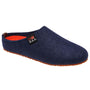 Merino Wool Blend Slippers (Navy/Orange)