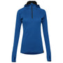 Womens Merino 200 Zip Neck Hoodie (Blue)