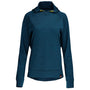 Womens Merino 260 Lounge Hoodie (Petrol/Lime)