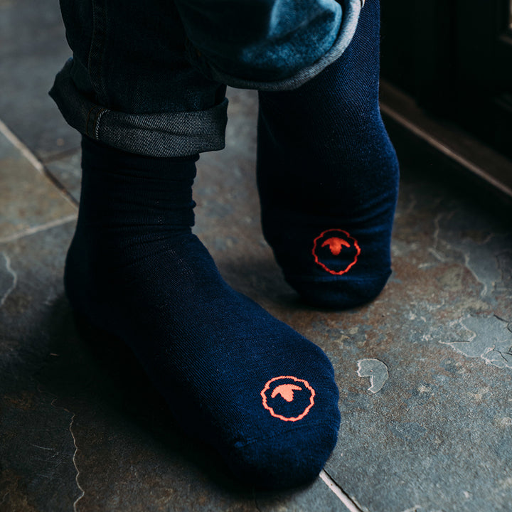 Merino Blend Everyday Socks (3 Pack - Navy)