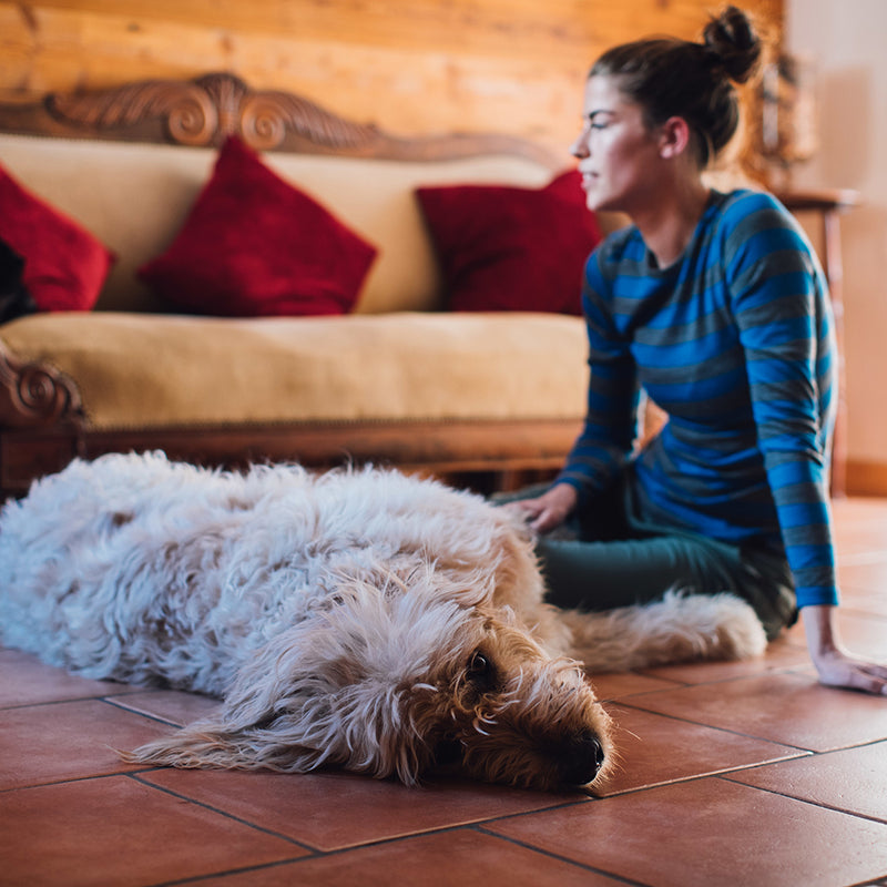 Isobaa | Womens Merino 180 Long Sleeve Crew (Smoke/Blue) | Get outdoors with the ultimate Merino wool long-sleeve top.