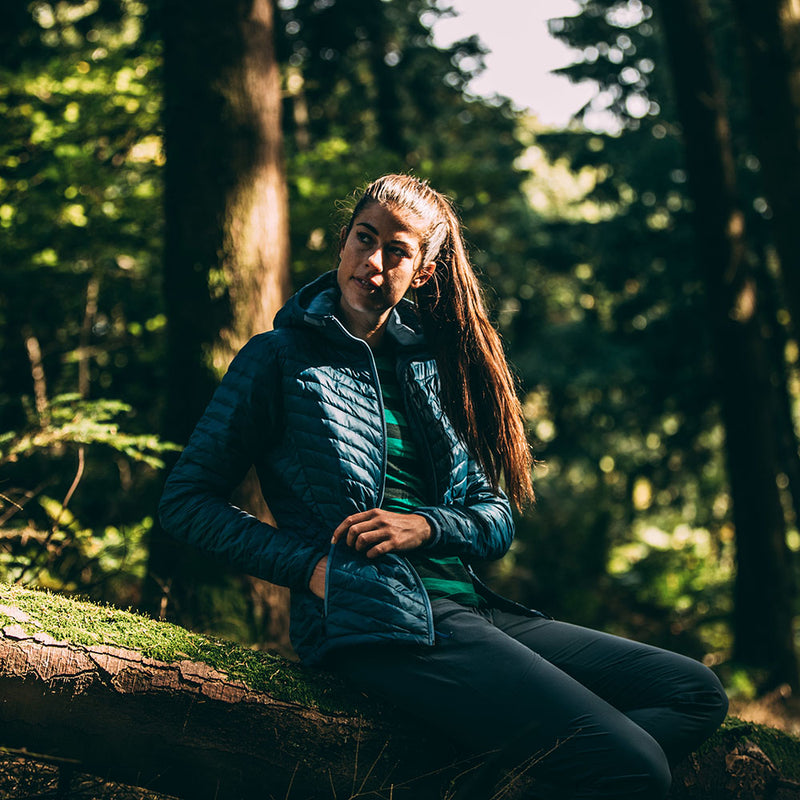 Isobaa | Womens Merino Wool Insulated Jacket (Petrol/Sky) | Innovative and sustainable design with our Merino jacket.